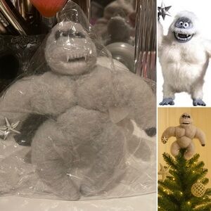 Rudolph Abominable Snowman Felt Christmas Tree Topper Holding Small Star